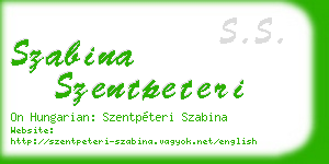 szabina szentpeteri business card